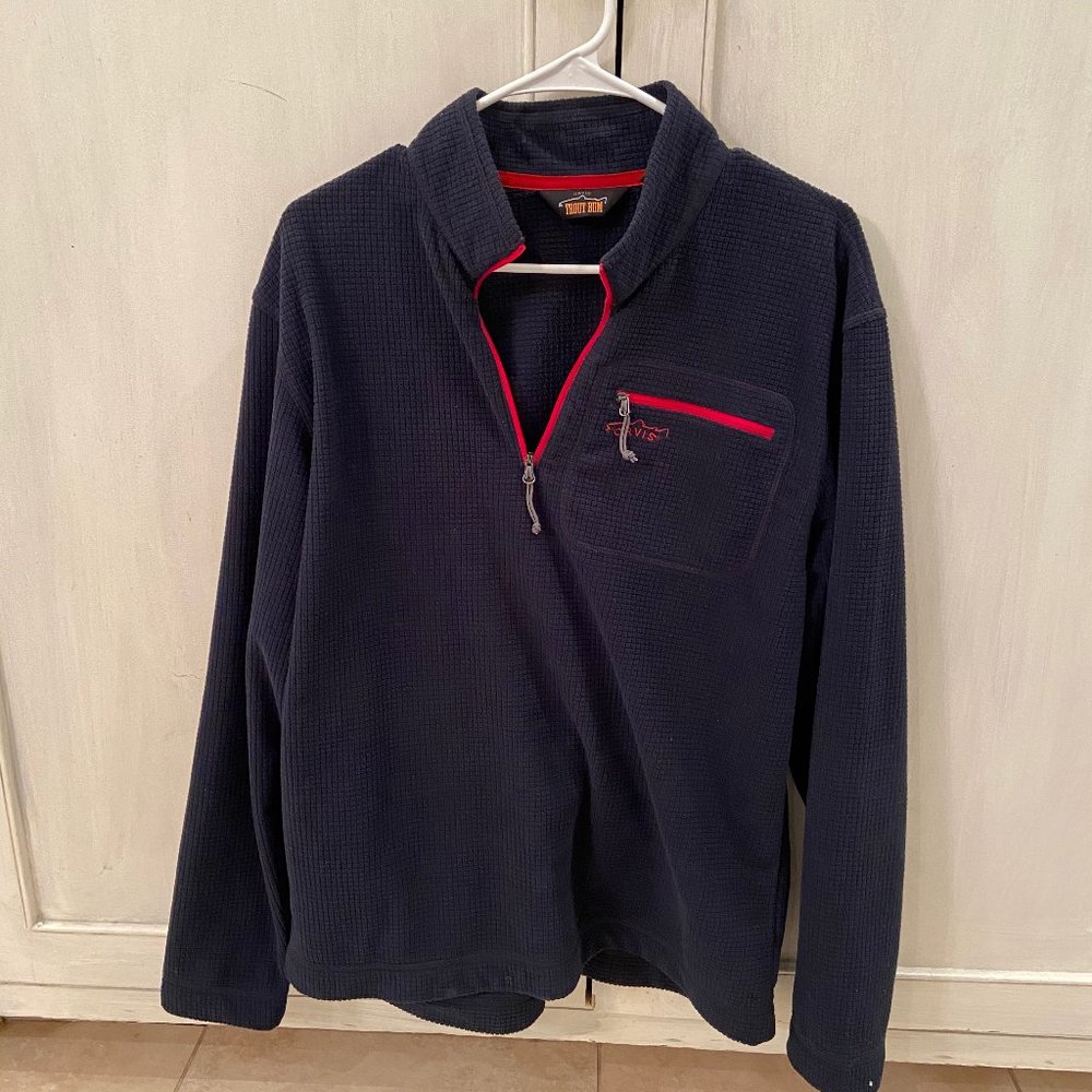 Orvis blue quarter zip pullover size medium